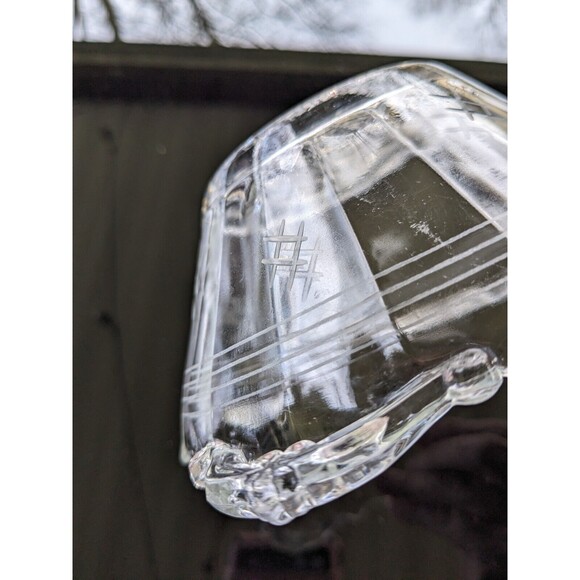 Vintage Clear Depression Glass 5" Small Etched Bowl Basket Weave MCM Handles - Picture 11 of 12